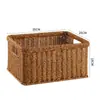 Cesta de Armazenamento para Gabinete Kens Mesa de Centro Japonesa Caixa de Diversos Rattan Sintético Trançado Cesta de Armazenamento para Entrada Casa Caixa de Armazenamento para Mesa