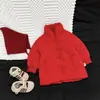 Chaqueta de plumón roja festiva de Año Nuevo para niños, Ropa de invierno para bebé, Moda, Cálida para bebé, Chaqueta de plumón de pato blanco, Invierno