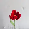 Buquê Aberto de Tulipa Simulada Crochê à Mão Lã Transfronteiriço Presente para Tanabata Dia dos Namorados Dia dos Professores