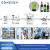 Linha de embalagem automática de garrafas de vinho ZONESUN vinho de frutas vinho vinho enchimento e prensagem Conjunto de rolha rótulo Máquina termoencolhível