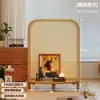 Nueva pantalla de madera maciza estilo chino para sala de estar, estética de la dinastía Song, panel divisor de pared de fondo inspirado en Zen, nuevo divisor de sala de té, pantalla de perfil bajo