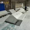 Foshan fábrica personalizada GRC taburete de hormigón visto escuela cemento silla de espera banco de terrazo gris