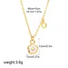 Collar Colgante Flor de Cinco Pétalos de Nácar Chapado en Oro Real de 18 Quilates para Mujer, Cadena para Clavícula de Diseño Fresco de Lujo Ligero Francés
