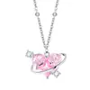 Collar de Plata de Ley S925 con Forma de Corazón Rosa para Mujer, Colgante de Nicho, Regalo para el Día de San Valentín Chino, Nuevo Producto 2025, Regalo para Novia