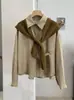 Camisa de Manga Larga con Cuello de Solapa a Rayas y Chal para Mujer KEKEZOON, Diseño de Otoño, Top Holgado de Manga Larga 8899