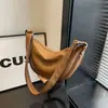 Bolsas Bolso Cruzado para Mujer 2023 Nuevo Otoño e Invierno Gran Capacidad Diseño de Nicho Retro Bolso de Hombro Tipo Empanada