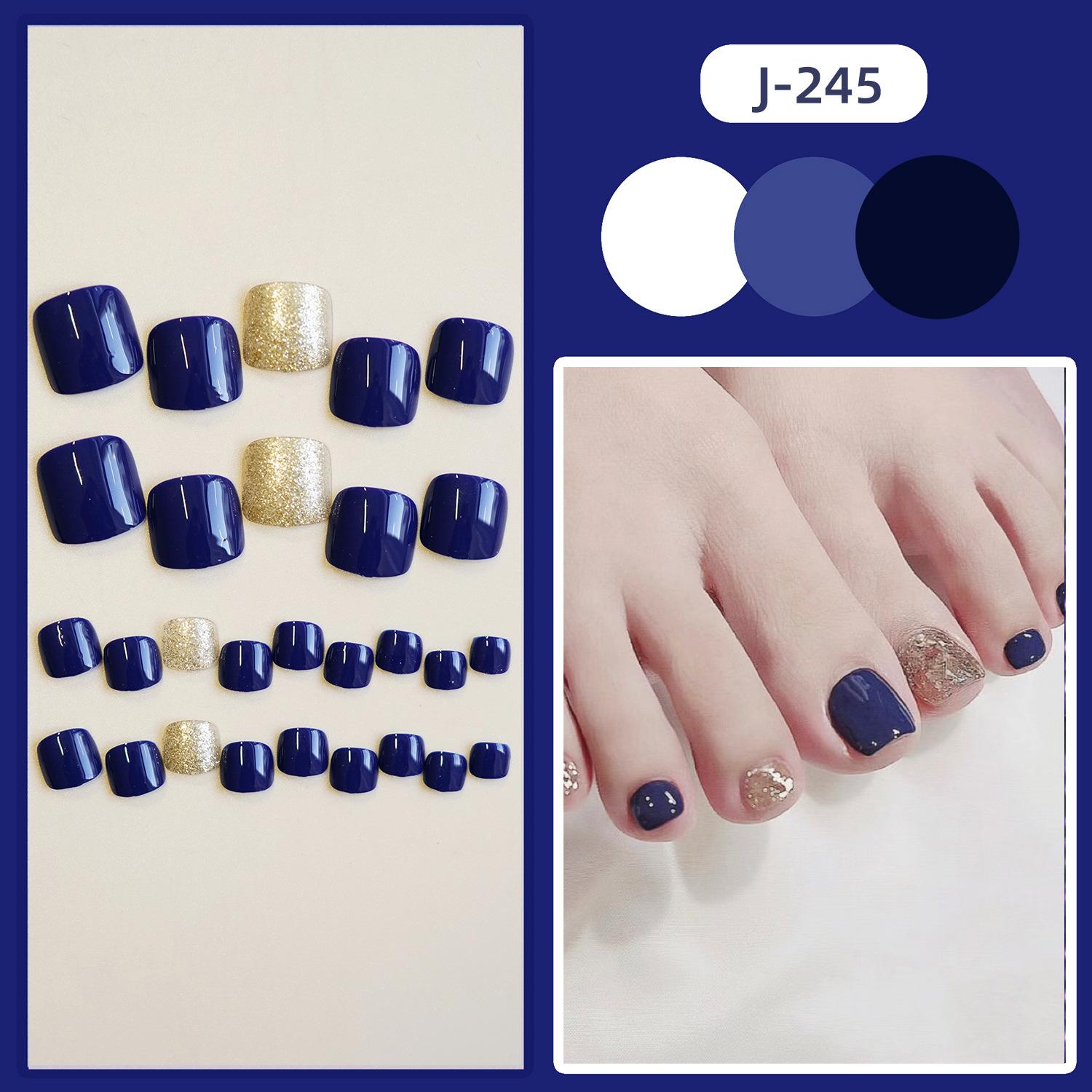 脚J-245藏蓝金闪