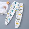 Calças quentes acolchoadas de três camadas para crianças Outono e Inverno meninos e meninas calças de pijama de base com elástico no tornozelo Roupa de casa para crianças calças de algodão e lã em lote