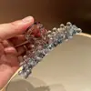 2025 Nuevo Pinza de Garra de Cristal Moda para Mujer Pinza Tiburón con Pedrería Versión Coreana para Cabello Grueso Pinza de Garra para la Parte Posterior de la Cabeza Venta al por Mayor de Fábrica