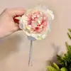 Accesorios para el Cabello de Flor de Peonía Artificial Rosa Seco Pinza con Borla de Flor Nueva Colección Primavera y Verano 2024 Pinza para el Cabello Tocado para Mujer