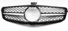 Adequado para Mercedes-Benz Classe C W204 2009-2014 Preto Brilhante Grade Média Substituição Carro Original AMG