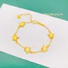 Pulsera de Estrella de Cinco Puntas Simple Transfronteriza Europea y Americana para Mujer Ins Exportación Venta Caliente Versátil Pulsera de Estrella Fábrica Venta al por Mayor