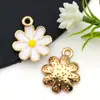 Mezcla 30 gotas de aceite simulación margarita blanca rosa cereza aleación colgante llavero diy pulsera accesorios de joyería