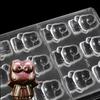 Molde de Chocolate de Plástico Duro PS Molde de Cubitos de Hielo Rosa Herramientas para Hornear Gelatina 3D Disponibles en Varios Estilos