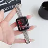 Adequado para Apple 5678910 Sete Pulseira de Relógio de Metal Cintura Pequena Samsung Huawei Fit4 Xiaomi Pulseira de Aço Inoxidável