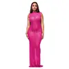 C7113 Moda Europeia e Americana Transfronteiriça Aliexpress Amazon Roupas Femininas Vestido Bodycon Justo Sexy com Strass