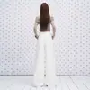 Pantalones de mezclilla blancos segmentados de cintura alta sin elasticidad para mujer, nuevo modelo de principios de otoño 2026, pantalones rectos casuales adelgazantes con una bonita caída