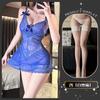 Lencería Sexy Comercio Exterior Transfronterizo Europeo y Americano Camisola Sexy Malla de Encaje Set Bordado Qqny Ropa de Dormir Tentación