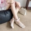 Calcetines de Barco de Verano con Lazo Hueco para Niña Linda, Estilo Ballet, Calcetines Finos Transpirables, Calcetines Invisibles