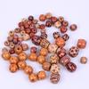 Directamente del fabricante: Cuentas Florales Vintage, Cuentas Estampadas, Hilo Rojo Hecho a Mano para DIY, Cuentas Cilíndricas para Rastas al por Mayor