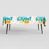 Nuevo mantel desechable con globos de cumpleaños, impermeable, con personajes de dibujos animados, suministros de decoración para fiestas de cumpleaños
