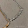 Collar de Fritillaria Blanca con Cruz Shangmei para Mujer, Ligero, de Lujo, de Nicho, en Oro Rosa de 18 K, Simple, de Alta Gama, con Cadena para Clavícula