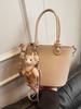 Bolso de Mano con Patrón de Lichi Coreano para Mujer 2026 Nuevo de Moda Primavera Moda Bolso Cubo Bolso Cruzado