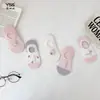 Calcetines infantiles Yishuangshuang, calcetines invisibles de malla transpirable de verano con conejito de dibujos animados, calcetines de algodón peinado lindos sin costuras para bebé