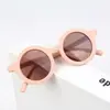 Novos Óculos de Sol Infantis Dinamarca Armação Redonda Fosca Óculos UV400 Anti-UV Óculos de Sol para Meninos e Meninas Bebês Tendência