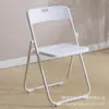 Silla plegable simple silla de respaldo para el hogar silla de plástico portátil silla para adultos silla para computadora taburete de entrenamiento silla de oficina para conferencias