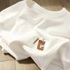 Playera Blanca de Algodón Puro de Textura Pesada de Manga Corta para Mujer Verano Estilo Americano Retro Chic de Alta Gama Hermosa Top Combinable