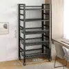 Estante de Almacenamiento de Cocina al por Mayor, Estante de Almacenamiento con Ruedas, Extra Grueso, De Pie, Reforzado, Multicapa, Soporte para Horno de Microondas, Engrosado