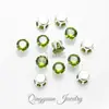 Base Redonda Plateada 4mm Redondo Hueco Seis Garras Cristal Circonita Colorida Garra Diamante Pulsera Collar DIY Accesorios de Joyería Venta al por Mayor