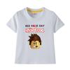 ROBLOX estampa de desenho animado roupas infantis fornecimento transfronteiriço de camisetas infantis de algodão puro manga curta atacado