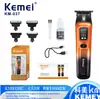 Kemei Cortadora de Pelo Eléctrica Doméstica Inteligente con Pantalla Digital Cortadora Eléctrica para Cabello Carga Rápida USB Cortadora para Tallado Cabeza de Aceite