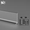 Zócalo de aleación de aluminio 6cm línea de pie metálica autoadhesiva línea de pie de esquina zócalo minimalista de acero inoxidable