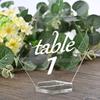 Novo acrílico transparente hexagonal assento cartão de mesa de casamento cartão DIY em branco acrílico mesa de jantar cartão de número