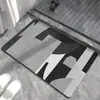 Alfombra de Piso Absorbente Gris Geométrica de Lujo Ligero para Baño Antideslizante Resistente a la Suciedad Resistente al Desgaste Fácil de Cuidar Alfombra de Piso Felpudo Nórdico para Entrada