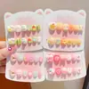 Pegatinas de Uñas de Dibujos Animados para Niños, Pegamento de Gelatina 3D Lazo Estilo Corto Decoración de Uñas para Dedos de Niñas Pegatinas de Uñas