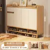 Zapatero de madera maciza, gran capacidad, para uso doméstico, adecuado para entrada o pasillo, diseño integrado, montado en la pared, mueble de almacenamiento para entrada y estante para entrada