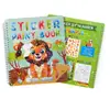 Libro de Pintura con Pegatinas Transfronterizo para Niños DIY Animales de Dibujos Animados Dinosaurio Océano Por Número Rompecabezas de Pegar Libro de Pegatinas