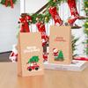 12 Peças de Sacolas de Papel de Natal para Presentes de Feriado, Novas Sacolas de Presente de Natal Transfronteiriças, Sacolas de Papel para Embalagem de Biscoitos de Maçã