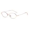 """98688"" Montura de gafas ovalada estilo nerd de 54 mm, montura pura de titanio para mujer, ultraligera, aspecto natural, venta al por mayor en Danyang ZC5001"""