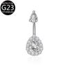 Anillo para Ombligo de Aleación de Titanio F136 Forma de Gota de Luna Material G23 Joyería para Piercings Venta al por Mayor Transfronteriza Amazon