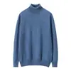 Suéter de Cachemira para Hombre Cuello Alto Base Clásico Versátil Color Sólido Suéter Pulóver Otoño e Invierno Nuevo Camisa Base de Manga Larga