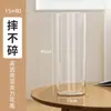 Cubo de Basura Redondo Acrílico Transparente Caja de Almacenamiento Papelera para Sala de Estar Tanque para Peces y Camarones Recipiente de Agua con Tapa con Tapa Sellada