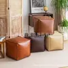 Banqueta de Couro Banqueta Baixa Armazenamento Sofá Preguiçoso Assento Redondo para Sala de Estar Almofada de Janela de Canto Armazenamento de Roupas Velhas Banqueta de Armazenamento Banqueta Baixa