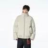 Chaqueta Corta de Invierno 2025 Abrigo de Algodón para Hombre, Chaqueta Acolchada de Estilo Americano con Cuello Alto para Otoño, Chaqueta de Cuero y Algodón Cool Biker de Calle