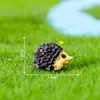 Figura miniatura de erizo para microjardinería, accesorios de decoración DIY, paisajismo en botella ecológica, pequeños adornos de resina