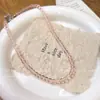 Collar de Perlas Transparente Rosa para Mujer, Diseño de Nicho, Cadena Dulce y Versátil para la Clavícula, Gargantilla Corta Personalizada